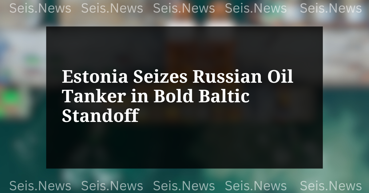 Estonia Seizes Russian Oil Tanker in Bold Baltic Standoff